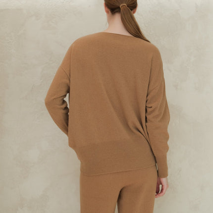 Cashmere Mix Maxi V - Neck Sweater