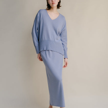 Cashmere Mix Maxi V - Neck Sweater