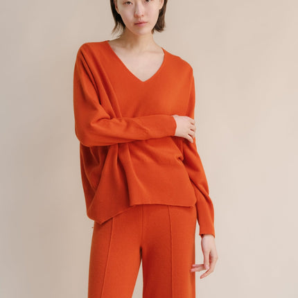 Cashmere Mix Maxi V - Neck Sweater