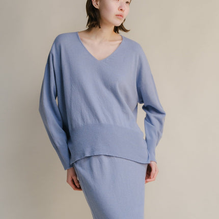 Cashmere Mix Maxi V - Neck Sweater