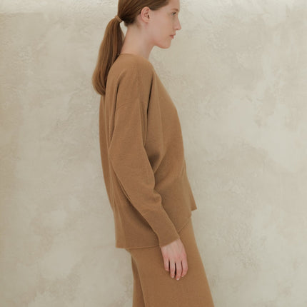 Cashmere Mix Maxi V - Neck Sweater