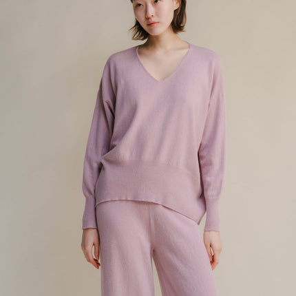 Cashmere Mix Maxi V - Neck Sweater