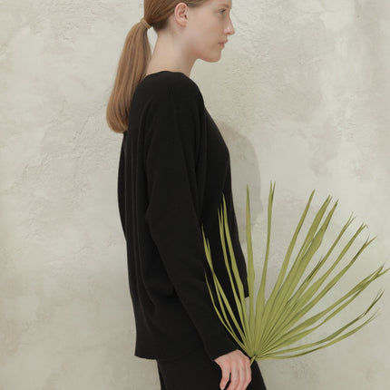 Cashmere Mix Maxi V - Neck Sweater