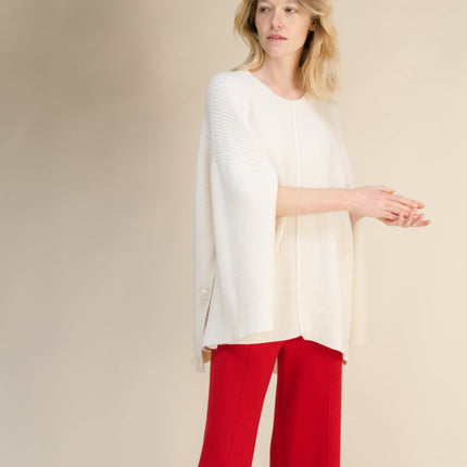 Cashmere Mix Oversized Cape Sweater