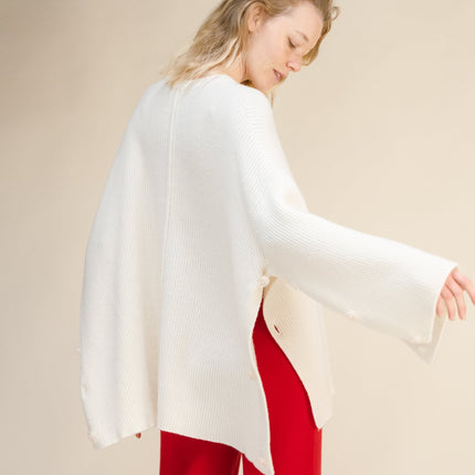 Cashmere Mix Oversized Cape Sweater