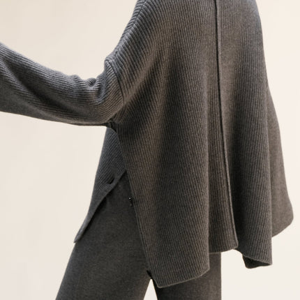 Cashmere Mix Oversized Cape Sweater