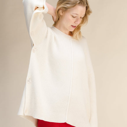 Cashmere Mix Oversized Cape Sweater