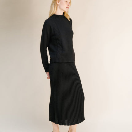 Cashmere Mix Perforated Skirt (3D - Knit)