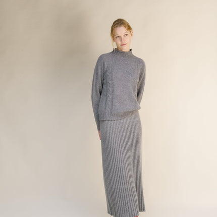 Cashmere Mix Perforated Skirt (3D - Knit)