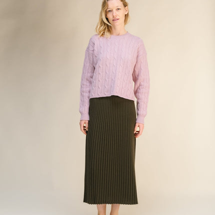 Cashmere Mix Perforated Skirt (3D - Knit)