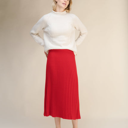 Cashmere Mix Perforated Skirt (3D - Knit)