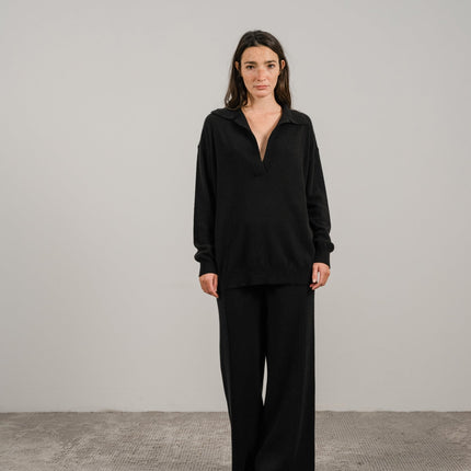 Cashmere Mix Polo Knit