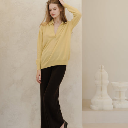 Cashmere Mix Polo Knit