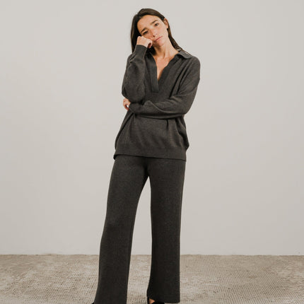 Cashmere Mix Polo Knit