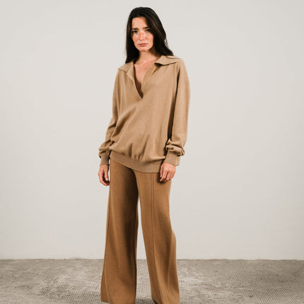 Cashmere Mix Polo Knit