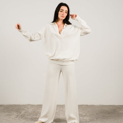 Cashmere Mix Polo Knit