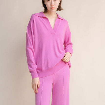 Cashmere Mix Polo Knit