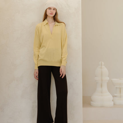 Cashmere Mix Polo Knit