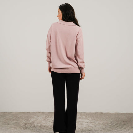 Cashmere Mix Polo Knit