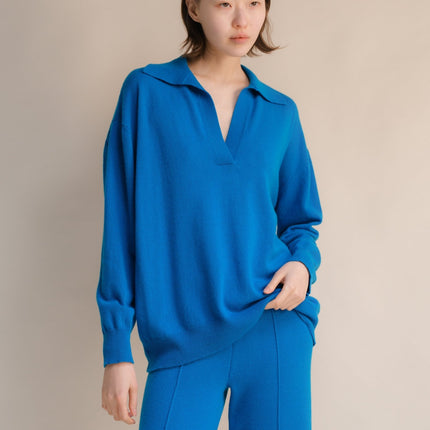 Cashmere Mix Polo Knit