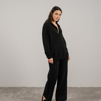 Cashmere Mix Polo Knit