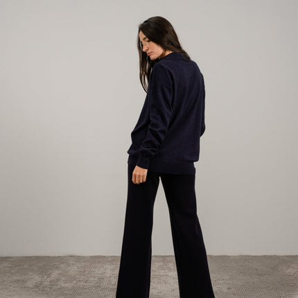 Cashmere Mix Polo Knit