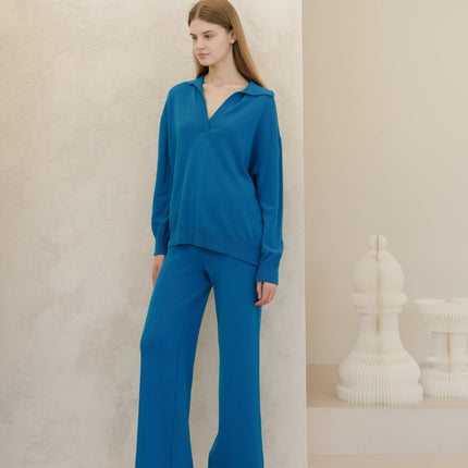 Cashmere Mix Polo Knit