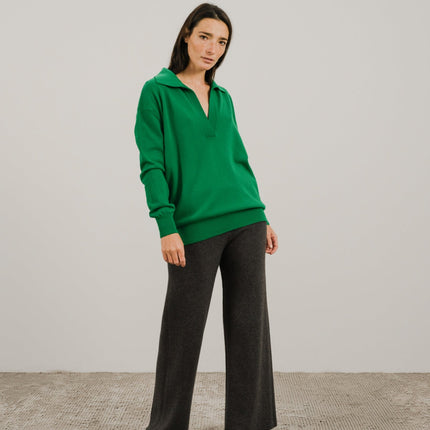 Cashmere Mix Polo Knit