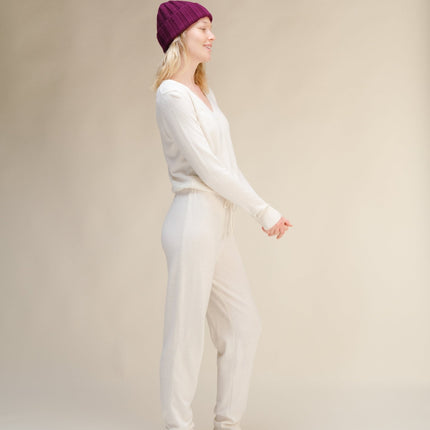Cashmere Mix Ribbed Beanie