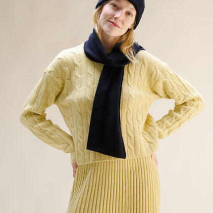 Cashmere Mix Ribbed Beanie