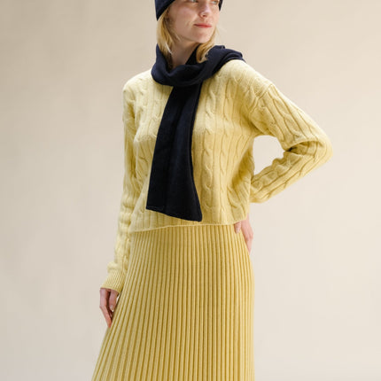 Cashmere Mix Ribbed Beanie