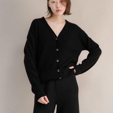 Cashmere Mix Ribbed Cardigan