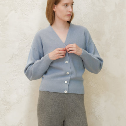 Cashmere Mix Ribbed Cardigan