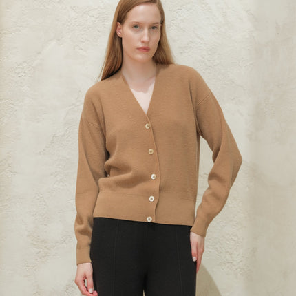 Cashmere Mix Ribbed Cardigan