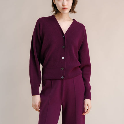 Cashmere Mix Ribbed Cardigan