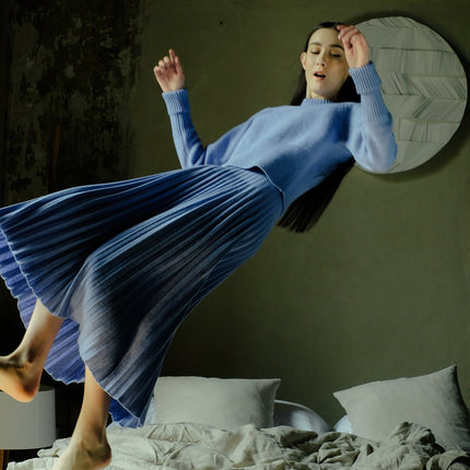 Cashmere Mix Roll - Up Cuff Crewneck Sweater