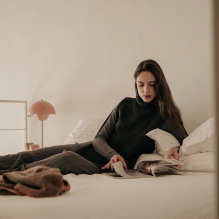 Cashmere Mix Sleeveless Turtle Neck Tunic