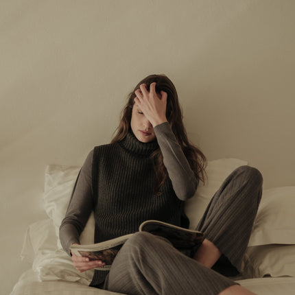 Cashmere Mix Sleeveless Turtle Neck Tunic