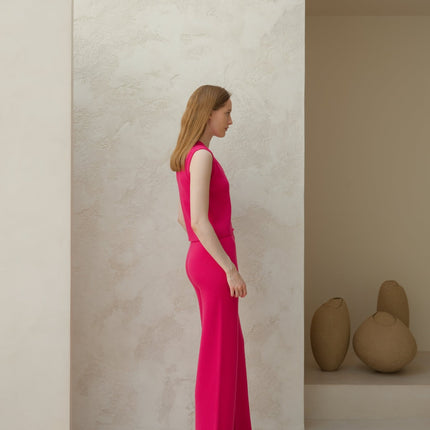 Cashmere Mix Sleeveless V - neck Top