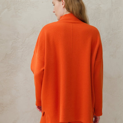 Cashmere Mix Solid Maxi Turtleneck Sweater