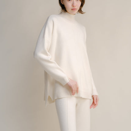 Cashmere Mix Solid Maxi Turtleneck Sweater