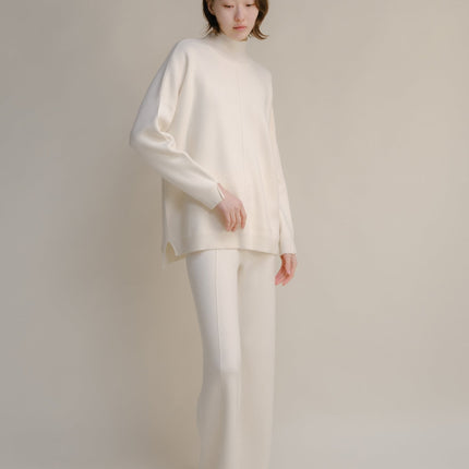 Cashmere Mix Solid Maxi Turtleneck Sweater