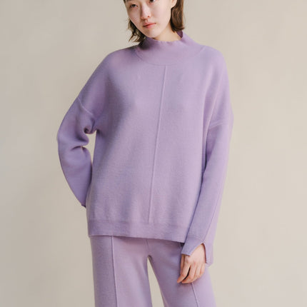 Cashmere Mix Solid Maxi Turtleneck Sweater