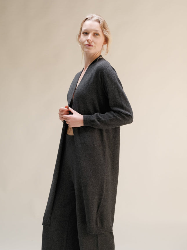 Cashmere Mix Superfine Long Cardigan (3D - Knit)