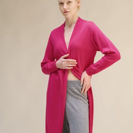 Cashmere Mix Superfine Long Cardigan (3D - Knit)