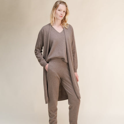 Cashmere Mix Superfine Long Cardigan (3D - Knit)
