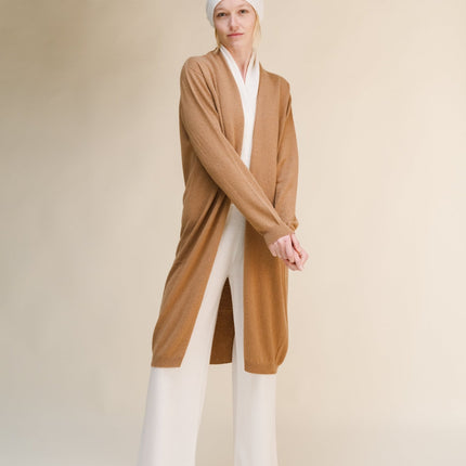 Cashmere Mix Superfine Long Cardigan (3D - Knit)