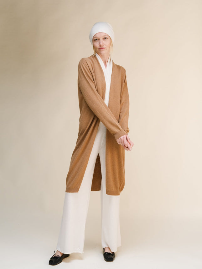 Cashmere Mix Superfine Long Cardigan (3D - Knit)