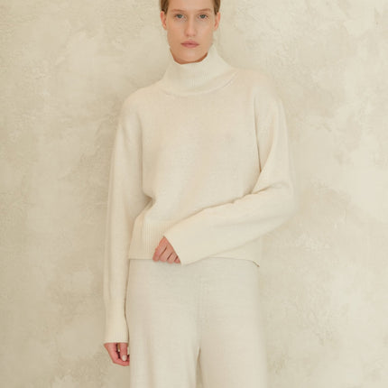 Cashmere Mix Turtleneck Sweater