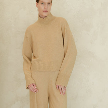 Cashmere Mix Turtleneck Sweater